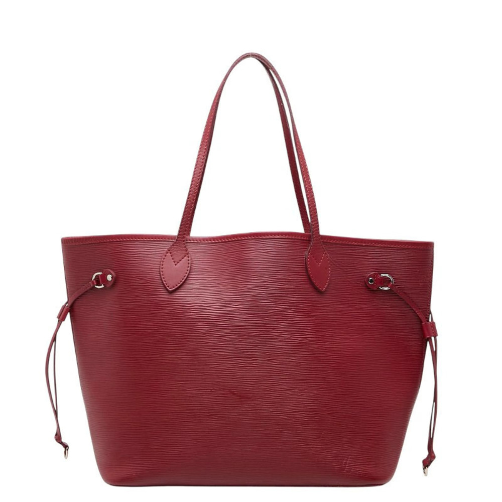 Louis Vuitton Epi Neverfull Tote Bag Shoulder Fuschia Pink Wine Red Leather